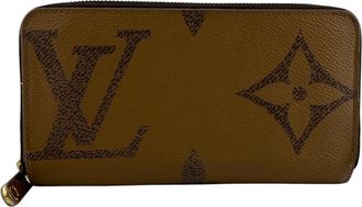 Louis Vuitton Brown Leather Long Wallet (Bi-Fold) (Pre-Owned)