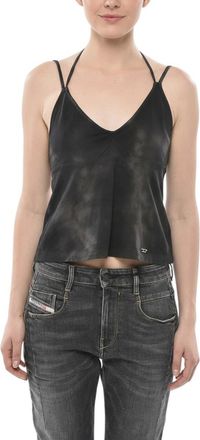 Diesel Black Ombre V Neck Top