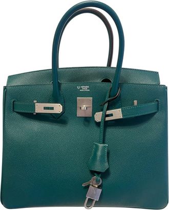 Hermès HSS Birkin 30 in Malachite and Anenmone Epsom Leather with Brushed Palladium Hardware Size M