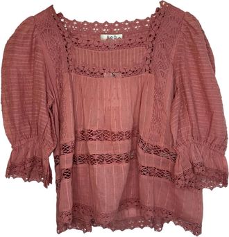 Sea New York Womens Haven Puff Sleeve Top In Rose