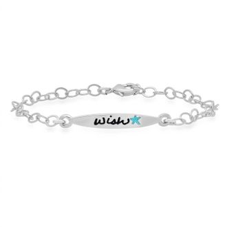 Jessica Elliot Womens Colorful Words Enamel Bracelets - Wish In Sterling