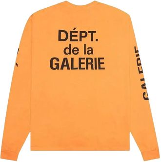 Gallery Dept. T-shirt a maniche lunghe con logo - Arancione