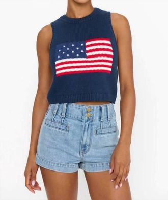 Show me your Mumu Milo Tank Top In Navy Flag Knit