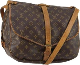 Louis Vuitton Pre-owned Cross Body Bags, female, Brown, Size: ONE SIZE Pre-owned Vintage Canvas Cross Body Bag