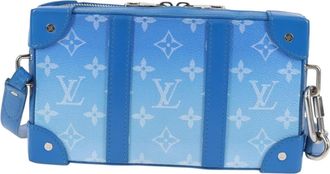 Louis Vuitton Soft Trunk Blue Canvas Shoulder Bag (Pre-Owned)