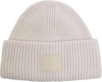 Acne Studios Pana Face Wool-blend Beanie - Light Grey - One Size
