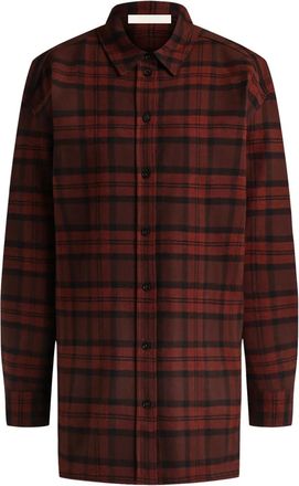 12 Storeez Camicia in cotone a quadri - Marrone