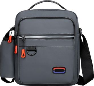 Generic Compatible For Mens Shoulder Bag Splash-proof Oxford Cloth Messenger Busines Travel Portable Leisure Single Handbag(White)