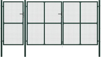 vidaXL Vidaxl - Puerta De Jard&iacute;n De Acero Verde 400x200 Cm