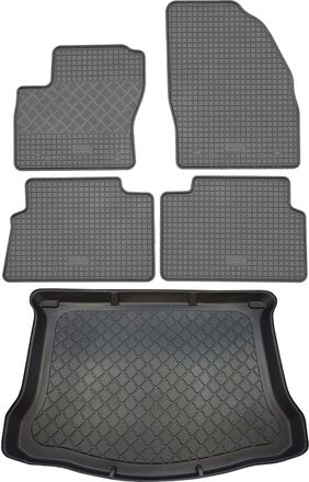 OEM Juego De Alfombrillas De Goma Para Coche Y Alfombrilla Para Maletero Para Ford Kuga Hatchback (5 Puertas) De Febrero De 2008 A Enero De 2013