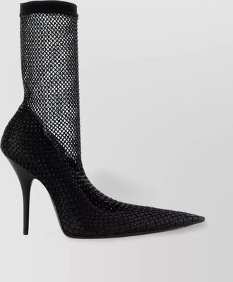 Balenciaga leather crystal-embellished pumps