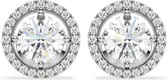 The Diamond Store Ella Lab Diamond Halo Earrings 2.45ct in 18K White Gold F/VS1