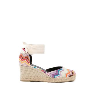 Missoni Chevron-pattern Tie Espadrilles