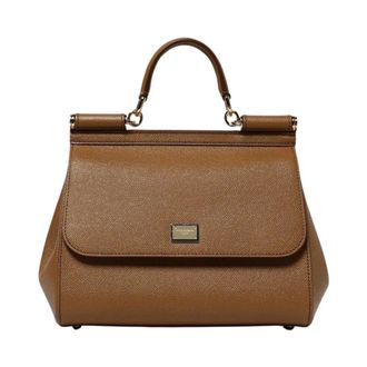 Dolce & Gabbana Handbags, female, Beige, Size: ONE SIZE Handle Satchel Bag