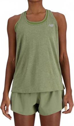 New Balance Athletics Tank Top In Olive