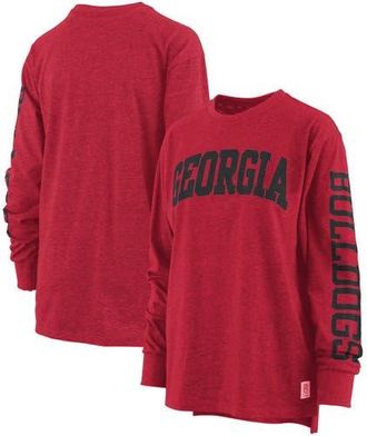Pressbox Womens Pressbox Red Georgia Bulldogs Two-Hit Canyon Long Sleeve T-Shirt at Nordstrom, Size Small