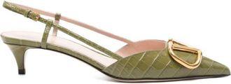 Valentino Garavani Green Logo Signature Pumps