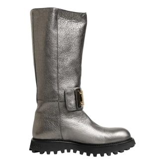 Dolce & Gabbana High Boots, male, Gray, Size: 11 US Mid-Calf Boots