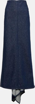 Magda Butrym Low-rise denim maxi skirt