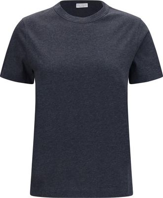 Brunello Cucinelli Grey Crew Neck T-Shirt