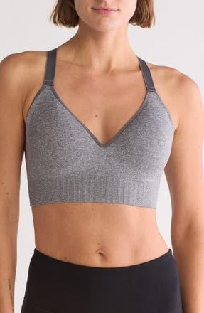 Marika Ariel Racerback Seamless Sports Bra in Heather Charcoal at Nordstrom Rack, Size X-Large
