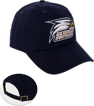 Desert Cactus Georgia Southern University Baseball Hat GSU Eagles Brimmed Embroirderd Hats Cap Adjustable Cloth Strap Adult (Style A) Blue, Blue, One size