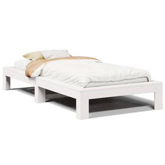 Berkfield Home Bed Frame without Mattress White 100x200 cm Solid Wood Pine
