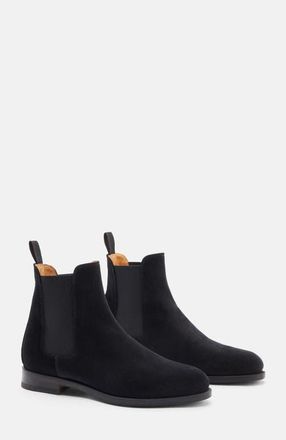 Scarosso Elena Chelsea Boots in Black - Suede at Nordstrom, Size 37.5