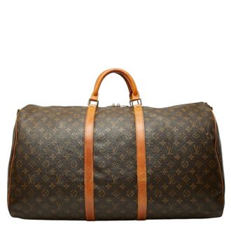 Louis Vuitton Monogram Brown Pvc Leather Boston Bag (Pre-Owned)