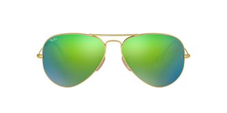 Ray-Ban Unisex Aviator Metal Sunglasses, Gold (Gold 112/19)(green Mirror), 58 mm UK