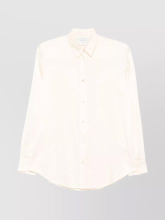 Forte_Forte luxurious long sleeve silk collared top