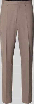 HUGO BOSS Skinny Fit Anzughose aus Woll-Mix Modell HESTEN253X in Hellbraun, Gr&ouml;&szlig;e 102