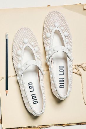 Bibi Lou Netted Stud Mary Jane Flats