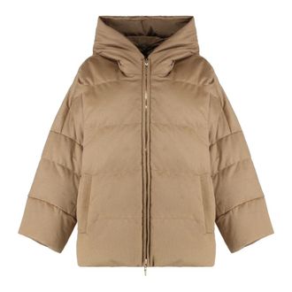 Max Mara Down Jackets, female, Brown, Size: L Reversible Down Jacket Desire