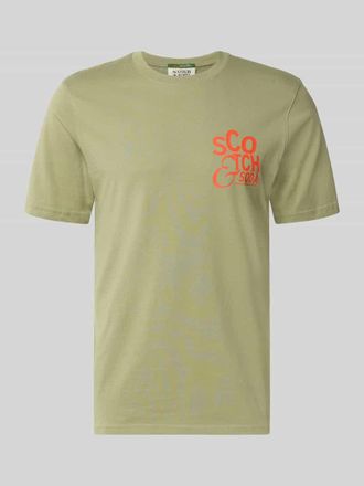 Scotch & Soda Regular Fit T-Shirt mit Logo-Print in Grass, Gr&ouml;&szlig;e XXL