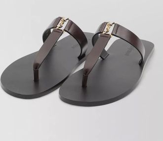 Saint Laurent babylone leather flat thong sandals