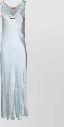 Miu Miu satin v-neck maxi dress