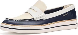 Cole Haan Pinch Long-weekender Penny Womens Flat Shoes Midnight/Alabaster Leather : 10.5 B - Medium