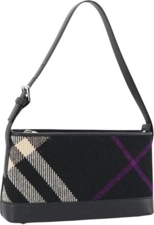 Burberry Pre-owned Vintage Schoudertas - Dames - Vintage Handtas - Zwart - ONE Size - Leer - Vintage