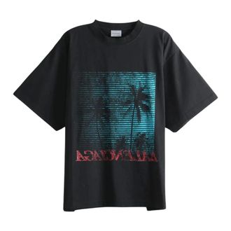 Balenciaga Camiseta Estampada - Tops - Hombre - Negro - XL