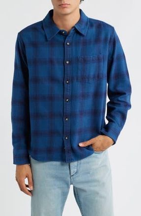 Corridor Appalachian Plaid Cotton Flannel Button-Up Shirt in Navy at Nordstrom Rack, Size Xx-Large