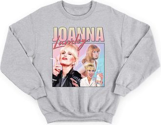Sanfran Clothing Joanna Lumley Homage Top Funny UK TV Icon Retro 90s 80s Vintage Jumper Sweater Extra Large/Light Grey