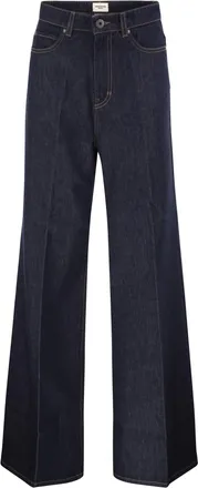 Max Mara Weekend Maxmara Wkdsport denim jeans met wijde pijpen
