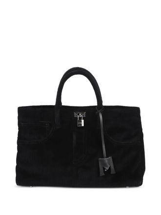 Medea Nina corduroy tote bag - Zwart