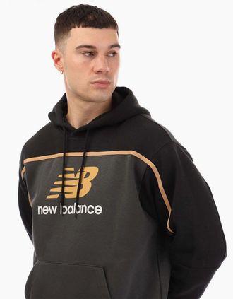 New Balance Mens Fleece Hoodie - Black - Size: 38