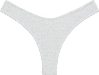 Montce Swim Womens Added Coverage Lulu Zig-Zag Stitch Bikini Bottom In Seychelles