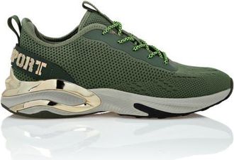 Plein Sport Runner Ps Fly Knit Unisex in Military/lightgold at Nordstrom, Size 41