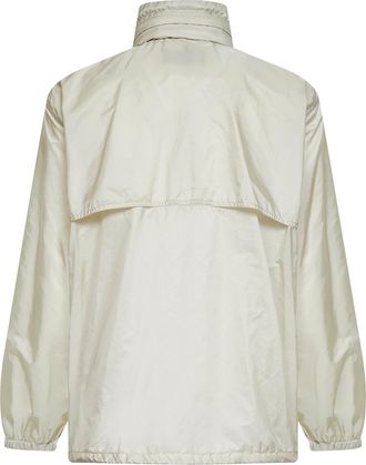 Prada Mens Hooded Jacket Re-Nylon Talc Beige Recycled Polyamide Bomber