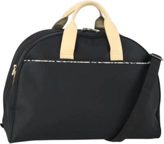 Burberry Pre-owned Vintage Boston Bag - Dames - Vintage Weekendtas - Bruin - ONE Size - Nylon - Vintage