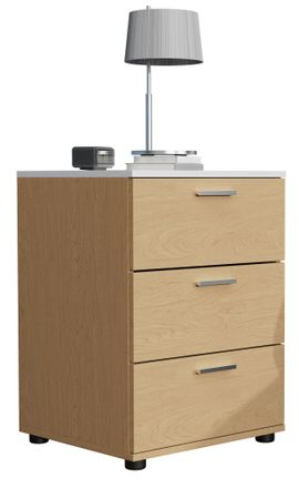 VCM Vcm - Mueble De Noche Mesita De Noche Mesita De Noche Dimensiones Aprox. Al. 59 X An. 46 X T. 42 Cm - Testalo (roble De Miel / Blanco)